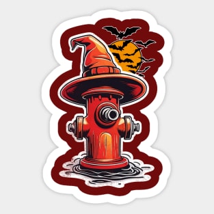 Fire Hydrant Costume a Witch Funny Lazy Halloween Ideas Sticker